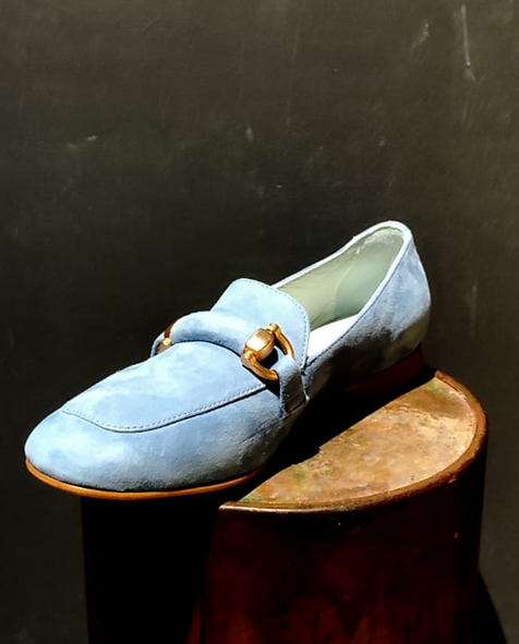 Mocassino Poesie Veneziane (Azzurro)